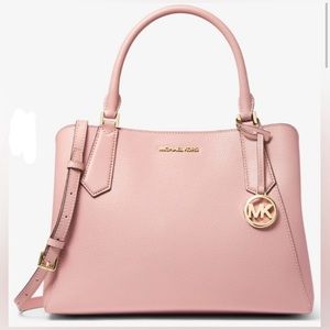 Michael Kors Kimberly Large Satchel Handbag Crossbody Blossom Pink